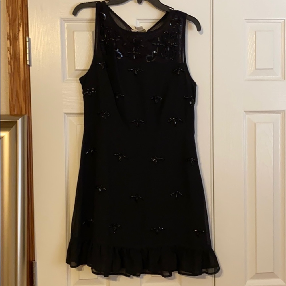 Black Embellished Tank Mini Dress